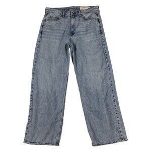 rag & bone Lori Full Length Jeans 30 Lansdale Light Wash Wide Leg High Rise